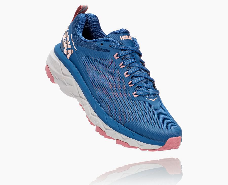 Trail Shoes Womens - Hoka One One Challenger ATR 5 - Blue - GTZJYBI-93